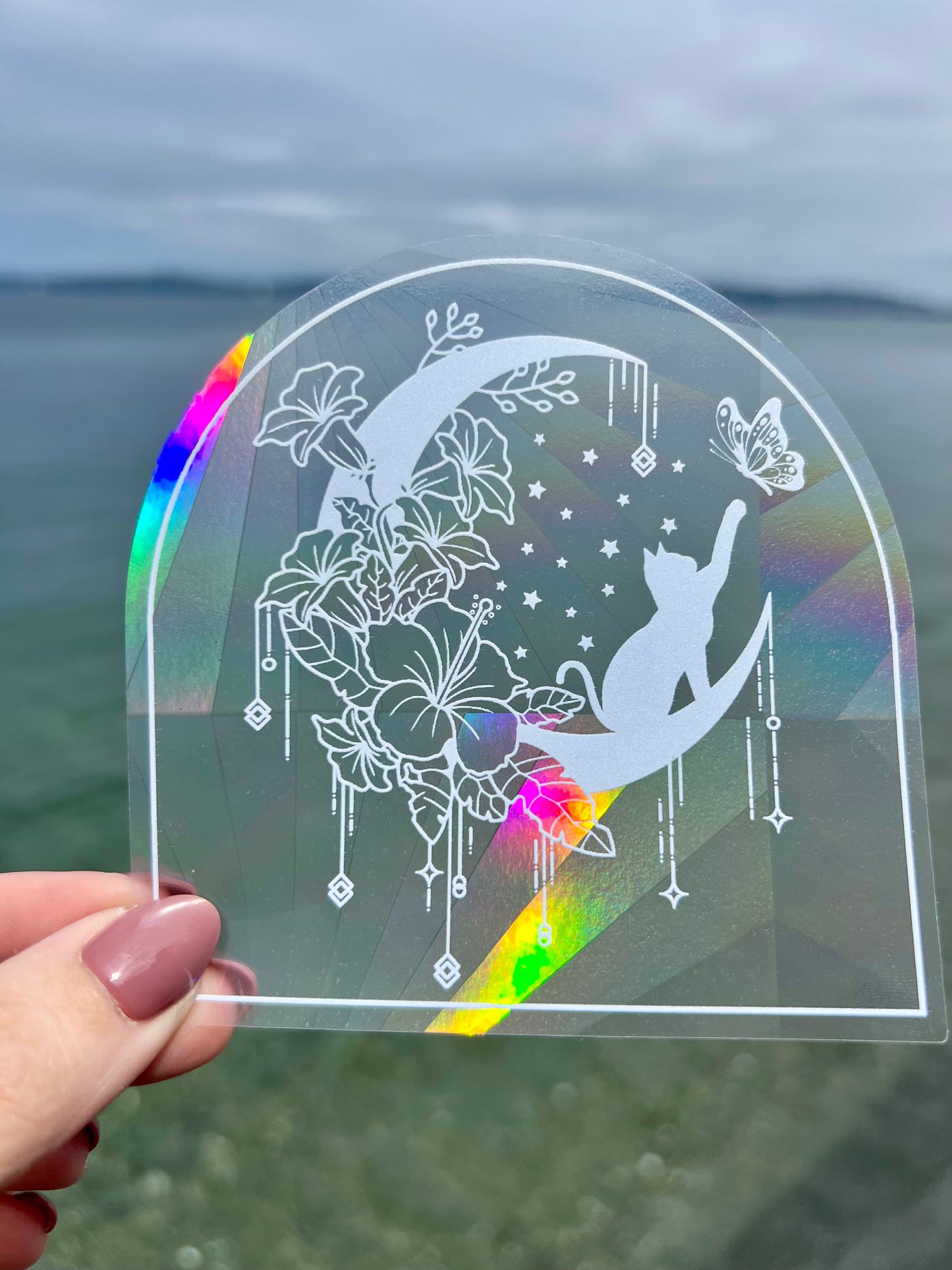 Cat & Moon Suncatcher