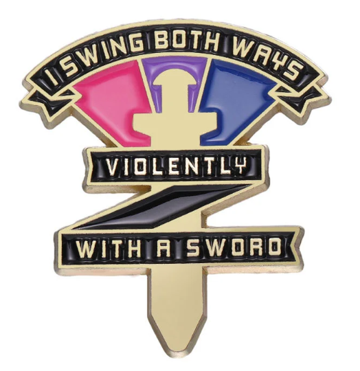 I Swing Both Ways Pin