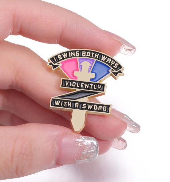 I Swing Both Ways Pin