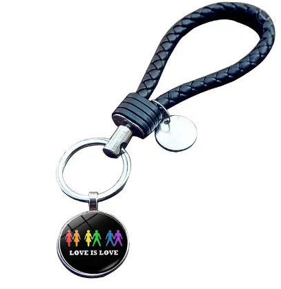 Round Pendant Pride Keychain
