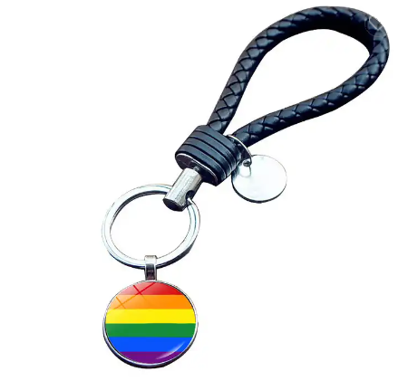 Round Pendant Pride Keychain