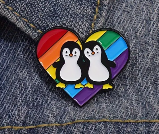 Gay Penguins Pin