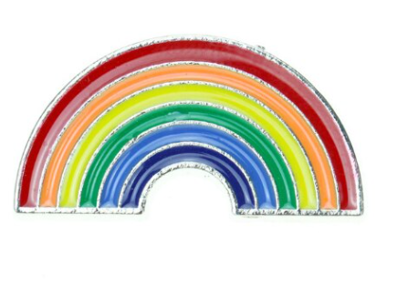 Silver Rainbow Pin