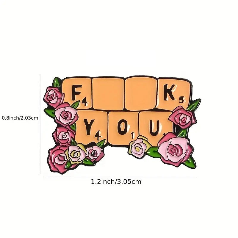 Scrabble F You Pin