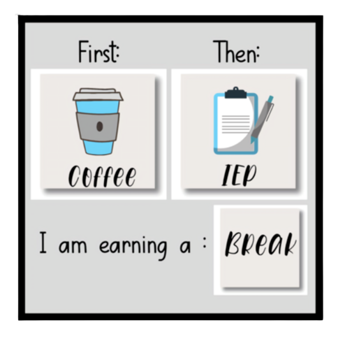 Coffee IEP Break Sticker