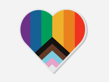 Acrylic Pride Heart Pin