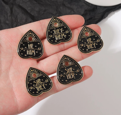 Ouija Board Pronoun Pin