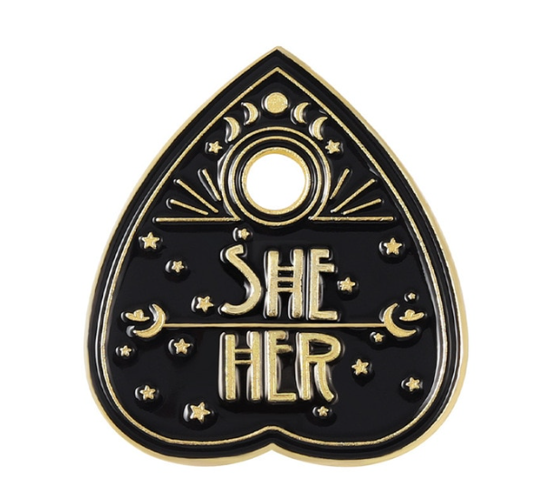 Ouija Board Pronoun Pin