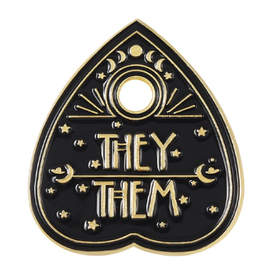 Ouija Board Pronoun Pin