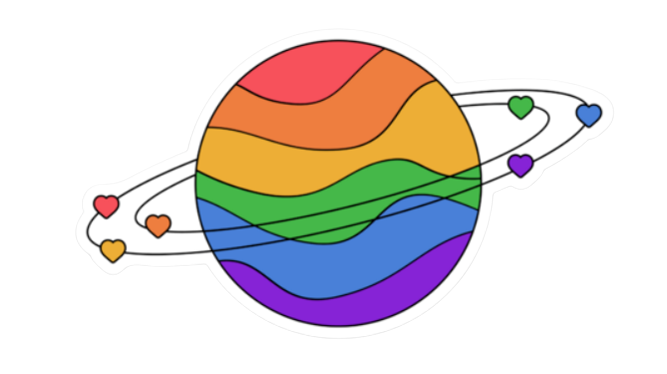 Pride Planets Stickers