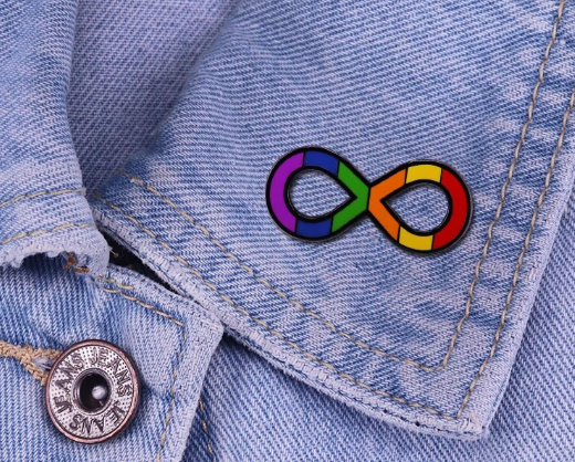 Rainbow Neurodivergent Infinity Pin