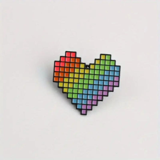 Pixal Heart Pin