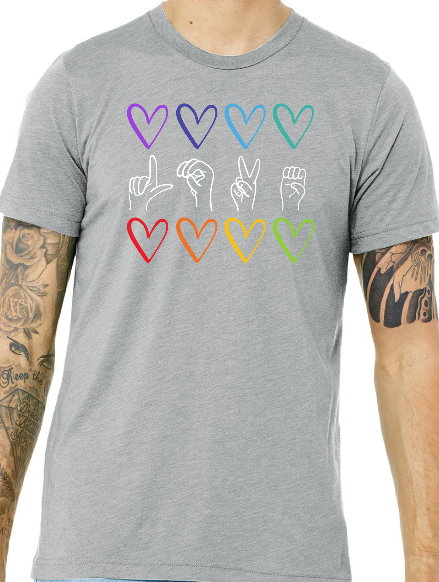 Rainbow Sign Language Love T-Shirt