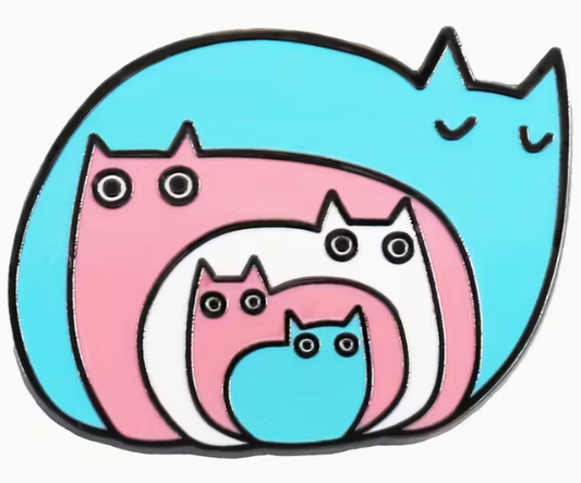 Trans Cat Stack Pin