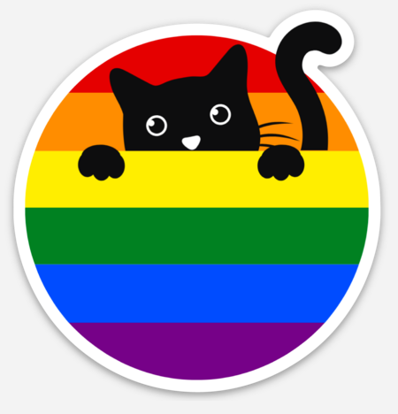 Catbert Sticker Cat Sticker – RainBee Designs LLC