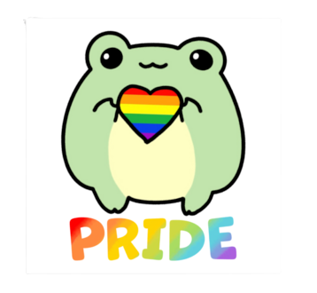 Rainbow Frog Sticker – Parente Illustration