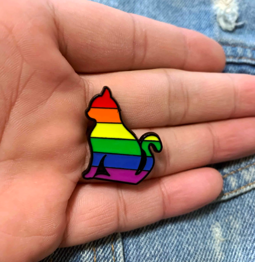 Rainbow Cat Pin