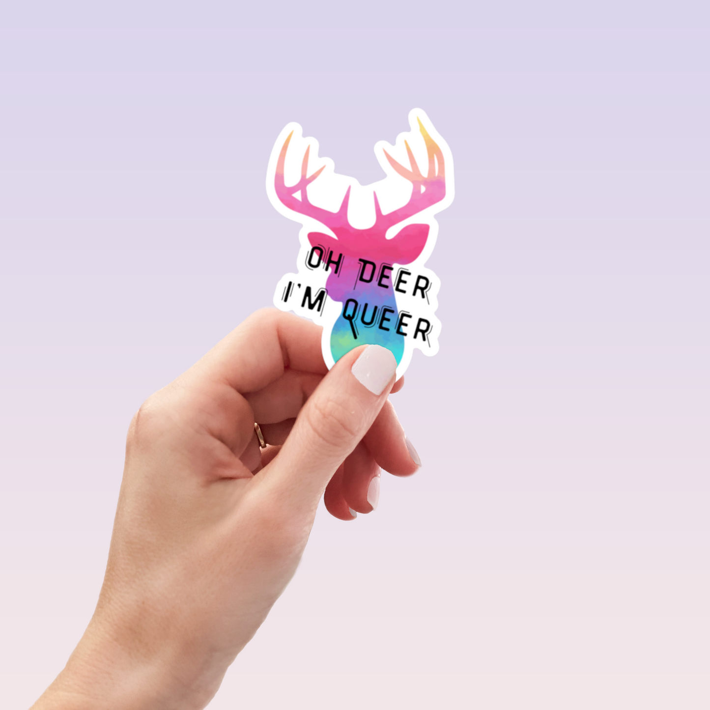 Oh Deer I'm Queer Sticker