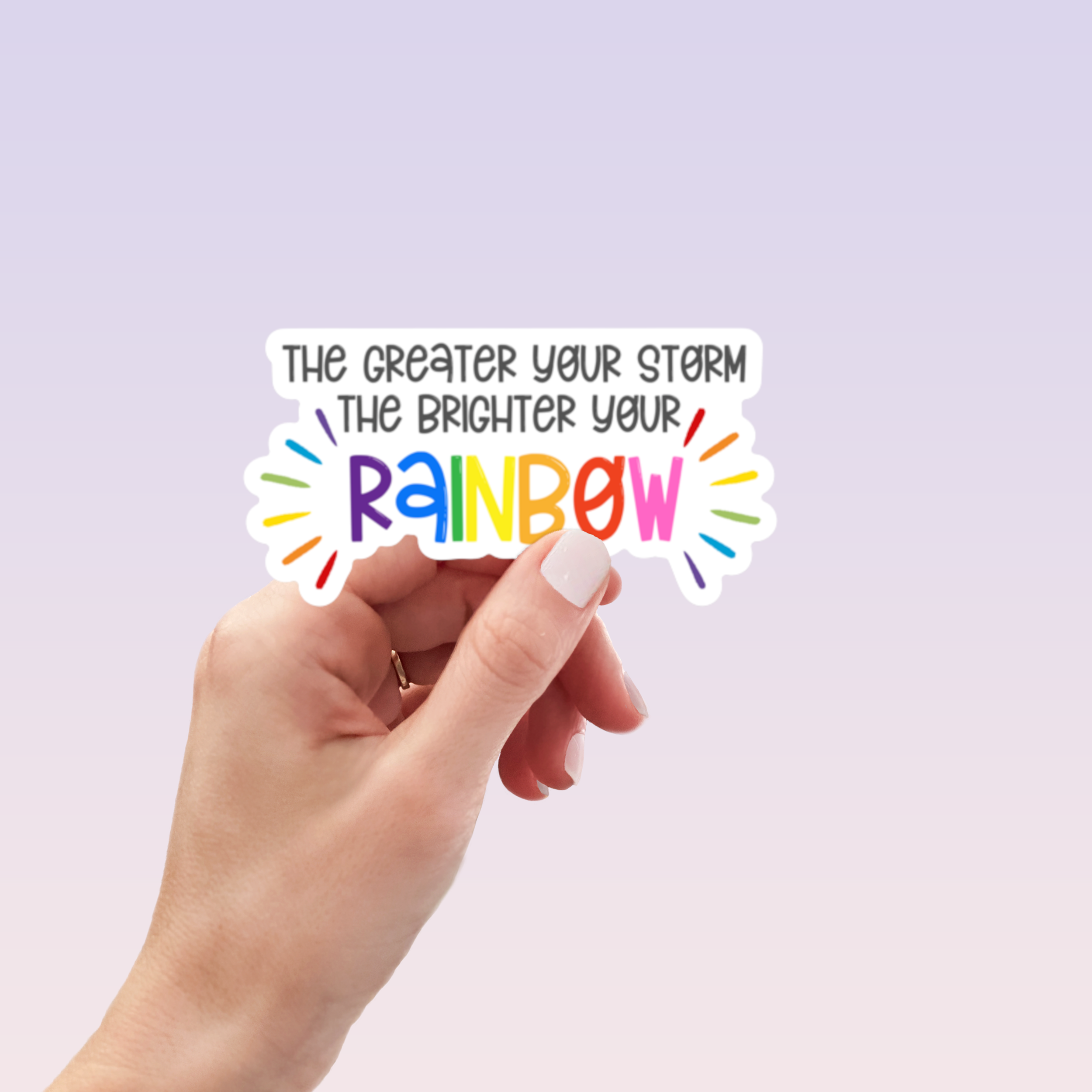 Rainbow Storm Sticker – RainBee Designs LLC