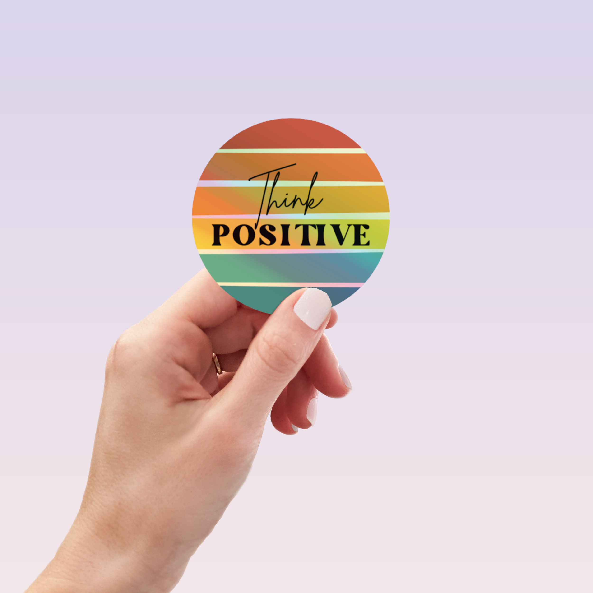 Think Positive Sticker – RainBee Designs LLC